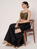 Dupion Hand Block Printed Spaghetti Readymade Blouse
