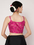 Dupion Hand Block Printed Spaghetti Readymade Blouse