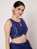 Dupion Hand Block Printed Readymade Blouse