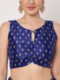 Dupion Hand Block Printed Readymade Blouse