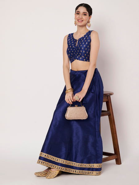 Dupion Hand Block Printed Readymade Blouse