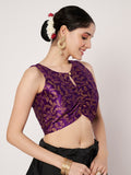 Dupion Hand Block Printed Readymade Blouse