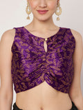 Dupion Hand Block Printed Readymade Blouse