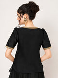 Silk Blend Embellished Readymade Blouse