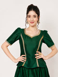 Silk Blend Embellished Readymade Blouse