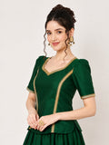 Silk Blend Embellished Readymade Blouse