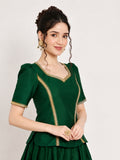 Silk Blend Embellished Readymade Blouse