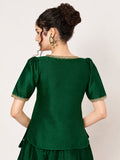 Silk Blend Embellished Readymade Blouse