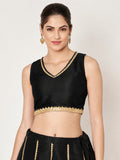 Dupion Embellished Readymade Blouse