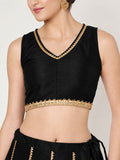 Dupion Embellished Readymade Blouse