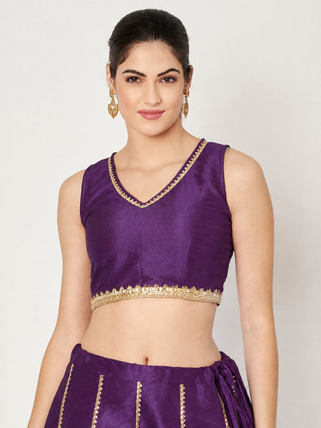 Dupion Embellished Readymade Blouse