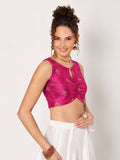 Dupion Hand Block Printed Readymade Blouse