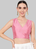Silk Blend Stretchable Readymade Blouse
