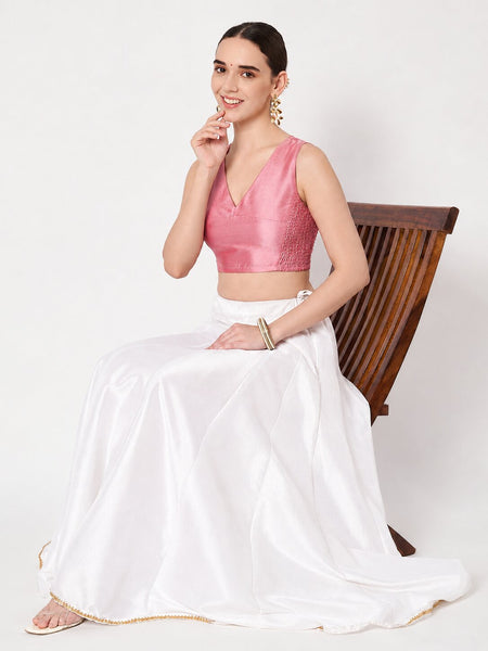 Silk Blend Stretchable Readymade Blouse