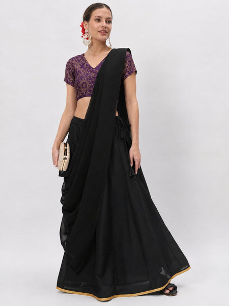 Silk Blend Printed Stretchable Readymade Blouse