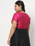 Plus Size Silk Blend Stretchable Crop Top