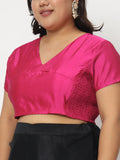 Plus Size Silk Blend Stretchable Crop Top