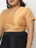 Plus Size Silk Blend Stretchable Crop Top