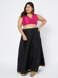 Plus Size Dupion Embellished Crop Top