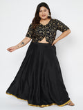 Plus Size Viscose Block Printed Button Down Top