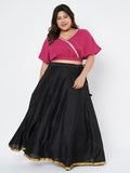 Plus Size Georgette Embellished Crop Top