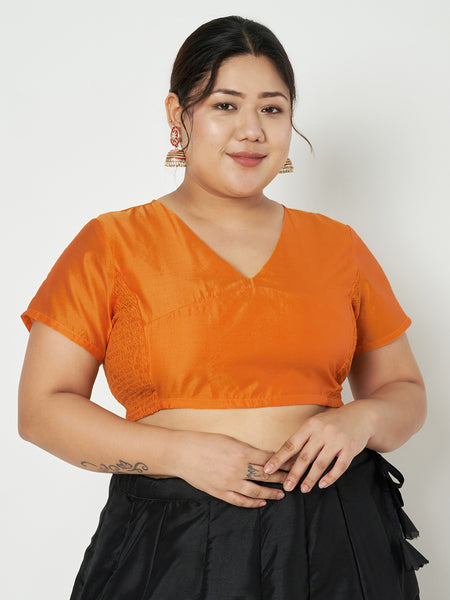 Plus Size Silk Blend Stretchable Blouse