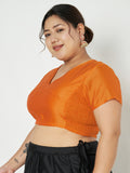 Plus Size Silk Blend Stretchable Blouse