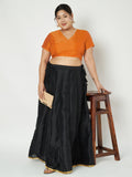 Plus Size Silk Blend Stretchable Blouse