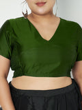 Plus Size Silk Blend Stretchable Blouse