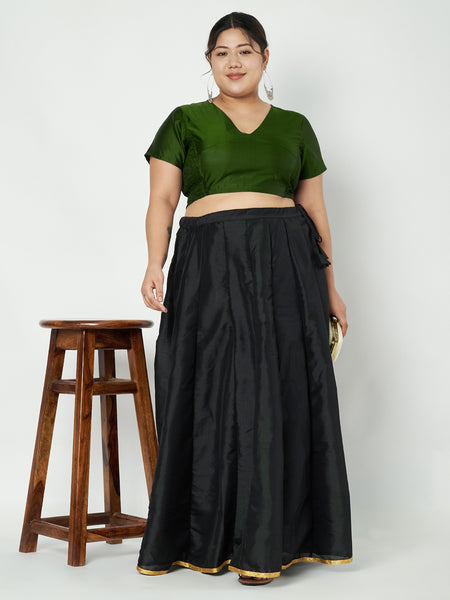 Plus Size Silk Blend Stretchable Blouse