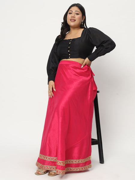 Plus Size Chroma Button Down Crop Top