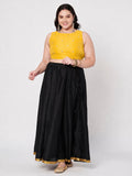 Plus Size Net Sequins Embroidered Readymade Blouse