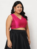 Plus Size Silk Blend Stretchable Readymade Blouse