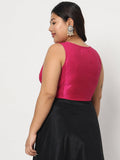 Plus Size Silk Blend Stretchable Readymade Blouse