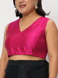 Plus Size Silk Blend Stretchable Readymade Blouse