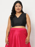 Plus Size Silk Blend Stretchable Readymade Blouse