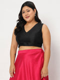 Plus Size Silk Blend Stretchable Readymade Blouse