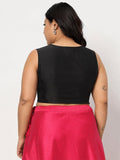 Plus Size Silk Blend Stretchable Readymade Blouse