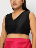 Plus Size Silk Blend Stretchable Readymade Blouse