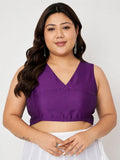 Plus Size Silk Blend Stretchable Readymade Blouse