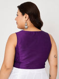 Plus Size Silk Blend Stretchable Readymade Blouse
