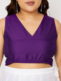 Plus Size Silk Blend Stretchable Readymade Blouse