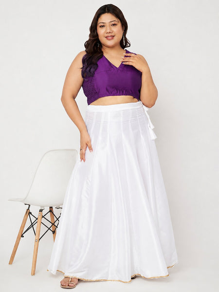 Plus Size Silk Blend Stretchable Readymade Blouse