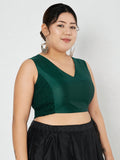 Plus Size Silk Blend Stretchable Readymade Blouse