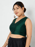 Plus Size Silk Blend Stretchable Readymade Blouse