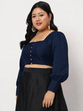 Silk Blend Button Down Readymade Blouse