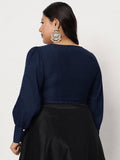 Silk Blend Button Down Readymade Blouse