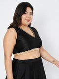 Plus Size Dupion Embellished Readymade Blouse