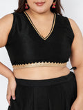 Plus Size Dupion Embellished Readymade Blouse