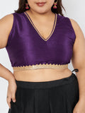 Plus Size Dupion Embellished Readymade Blouse